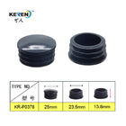Noir en acier d'insertion de couverture d'utilisation de tube de meubles de prises en plastique rondes de tuyau de KR-P0378 pp fournisseur