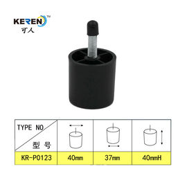 KR-P0123 Pieds de meubles en plastique modernes remplacement, Pieds de canapé réglables noirs 40 mm fournisseur